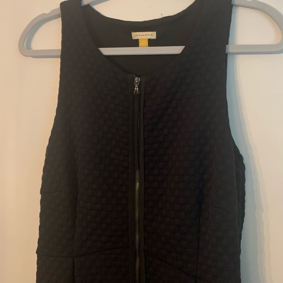 Anthropologie Leifsdottir Sleeveless zip black dress Size 10 - Picture 2 of 11